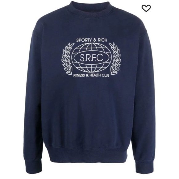 SPORTY AND RICH S. R. F. C FITNESS CREW SZ MEDIUM - Picture 4 of 9